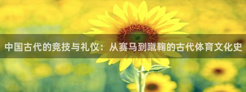 betway西汉姆官网：中国古代的竞技与礼仪：从赛马到蹴鞠的古代体育文化史